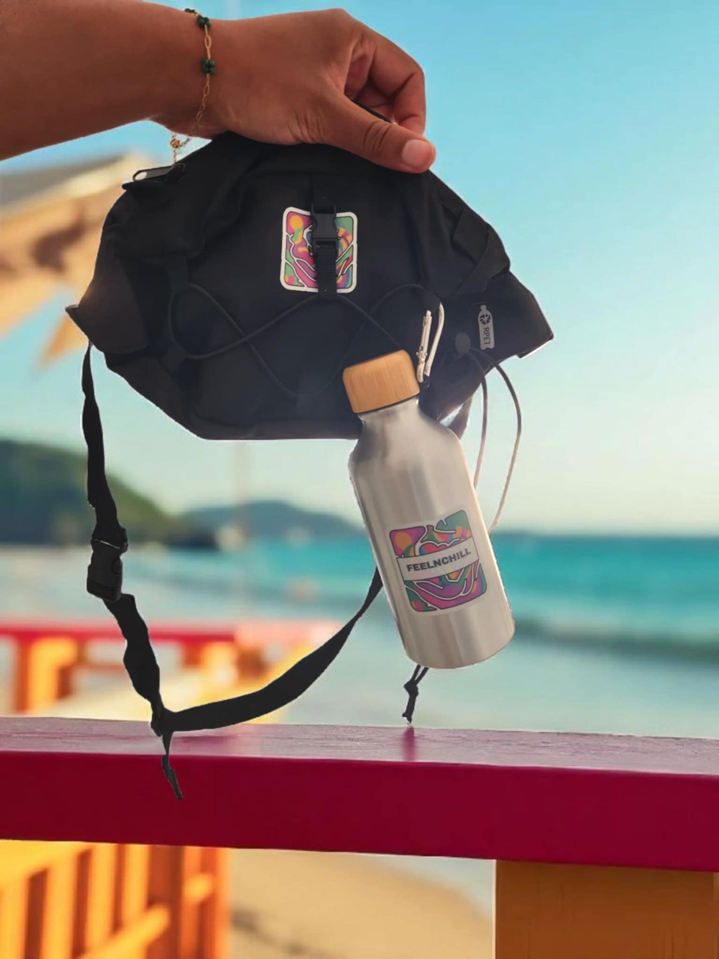 Kit Festival été – Essentiels Chaud Devant | Banane, Gourde & Éventail